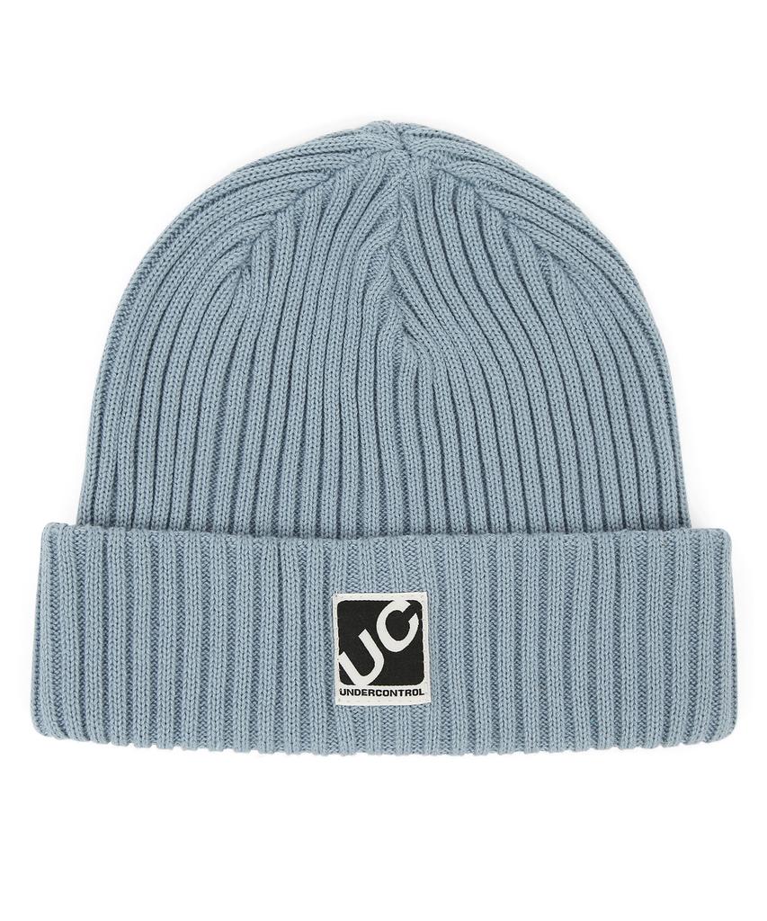 Eondeokeonteulol All-Season Thin Long Beanie Cotton Knit Unisex Logo Beanie Hat Beanie / Cross Box Logo / L Sky
