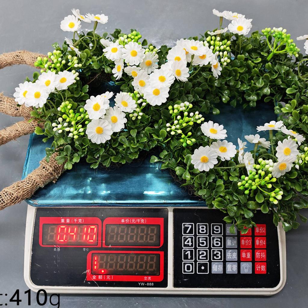 50*25cm Easter Bunny Wreath With Flowers, Bunny Shaped Pendant, Front Door Decoration