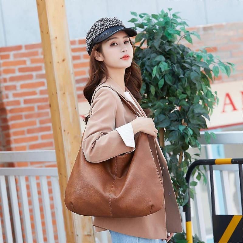 Crossbody Hobo Bag Tote Bag with Zip, Large Capacity Shoulder Bag Handbags Shopping Bag for Women Girls Work School -4