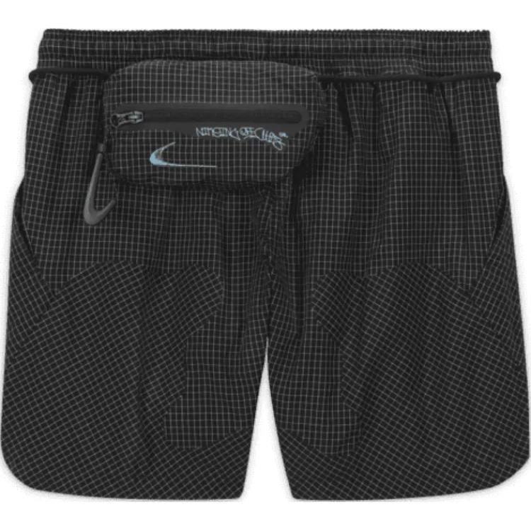 Nike x Off-White Metallic Embroidery Waterproof Drawstring Shorts Men Bottoms Black DN1703-010