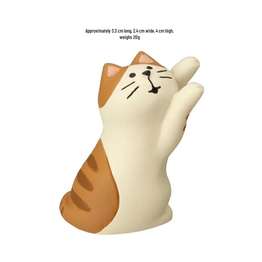 ZAKKA Autumn Harvest Resin Cat Figurine with Persimmon Tree - Trendy INS Blind Box Ornament