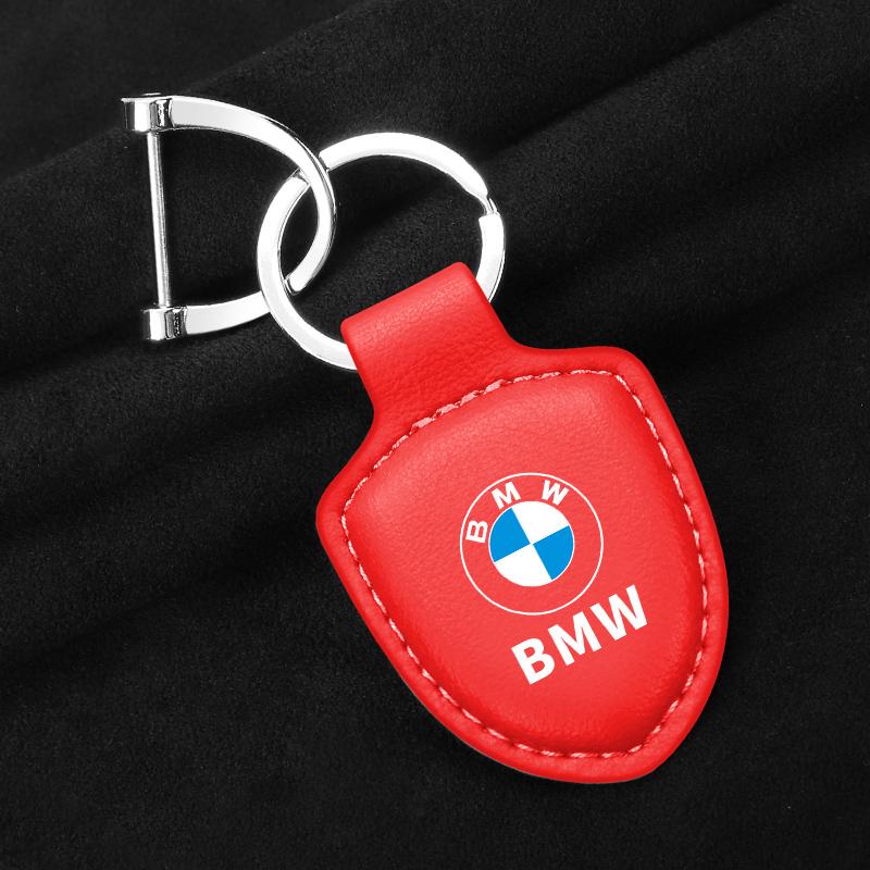 Leather Car Emblem Keychain Keyring For BMW E60 F10 E46 F30 E90 G11 G12 G30 G38 F20 X5 E70 E39 E36 E87 X7 E92 E91 E28 G20 yshk28