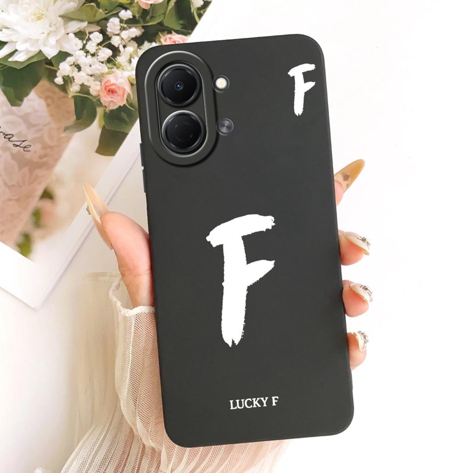For Tecno Spark Go 3 2026 Lucky Initial Letter Phone Case For Tecno Spark Go3 KN3 Soft Silicone Shockproof Cases Bumpers