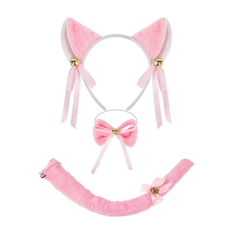 Cats Costume Set Ears Tail Bowite Tutu Skirt Animal Fancy Costume Kit Accessories Kids Girls Halloween Cosplays Props