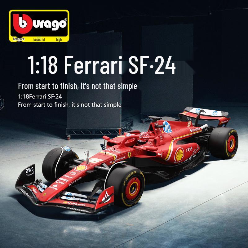 Bburago Ferrari SF24 1:18 Formula 1 Alloy Racing Car Model (2024)