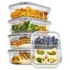 Microwave-Safe Borosilicate Glass Lunch Box With Lid 5-Piece Set Leakproof Compartmentalized Bento Students Office Workers