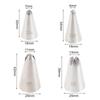 1/4Pcs  Silver Stainless Steel Flower Icing Piping Cake Tips Cupcake Cream Pastry Confectionery Nozzle For Cake Decoration Tips