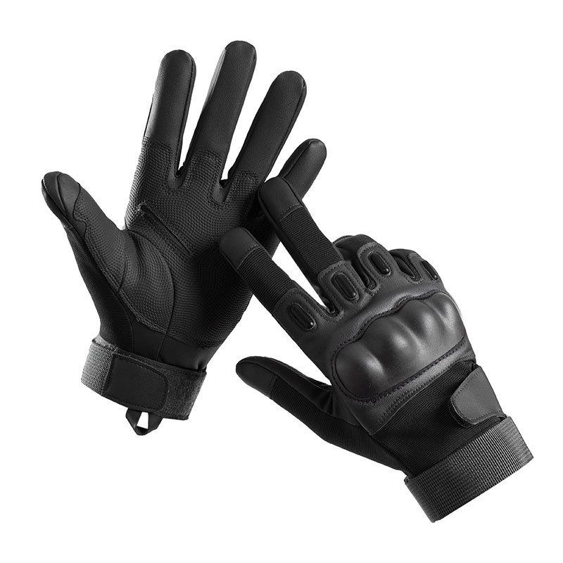 

Hard shell tactical all-finger gloves long finger riding field military fans fighting training outdoor non-slip protective sports gloves L