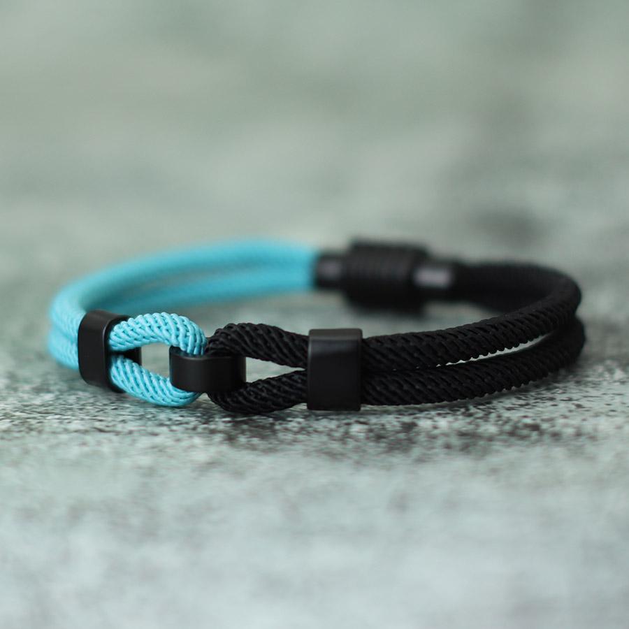 New Bicolor Thread Bracelet For Men Magnet Buckle Concentric Knot Nautical Marine String Braslet Bangle Ukrainian Braclet Joias