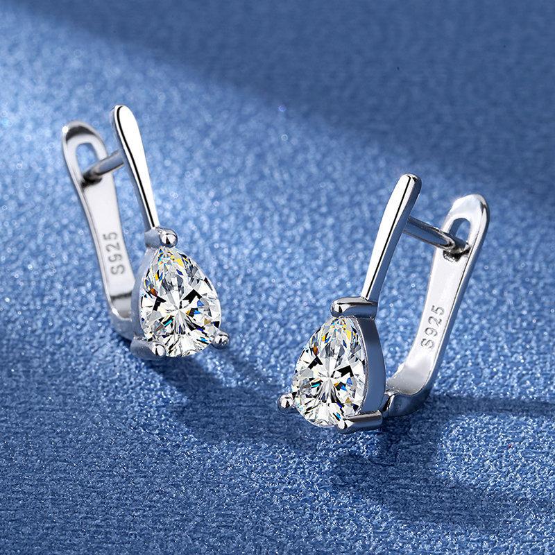 925 Sterling Silver Jewelry Women Cute Tiny Clear Crystal CZ Stud Earrings Gift for Girls Teens Lady New