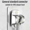 1 Adjustable Shower Head Bracket, Wall Mounted Bracket, Self-adhesive Shower Bracket, Bathroom Accessory