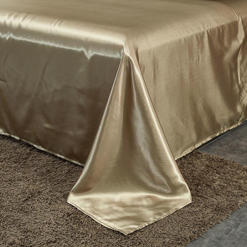 High End Satin Sheets, Soft And Comfortable Solid Color Sheets, Luxurious Single And Twin Bed Sheets