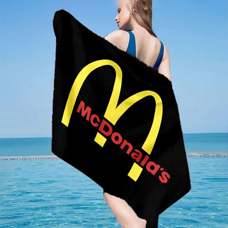 MCD Food Microfiber Beach Towel, Soft And Absorbent, Quick-Dry, Ideal for Summer Travel, Beach Essential, Swimming Pool Gifts