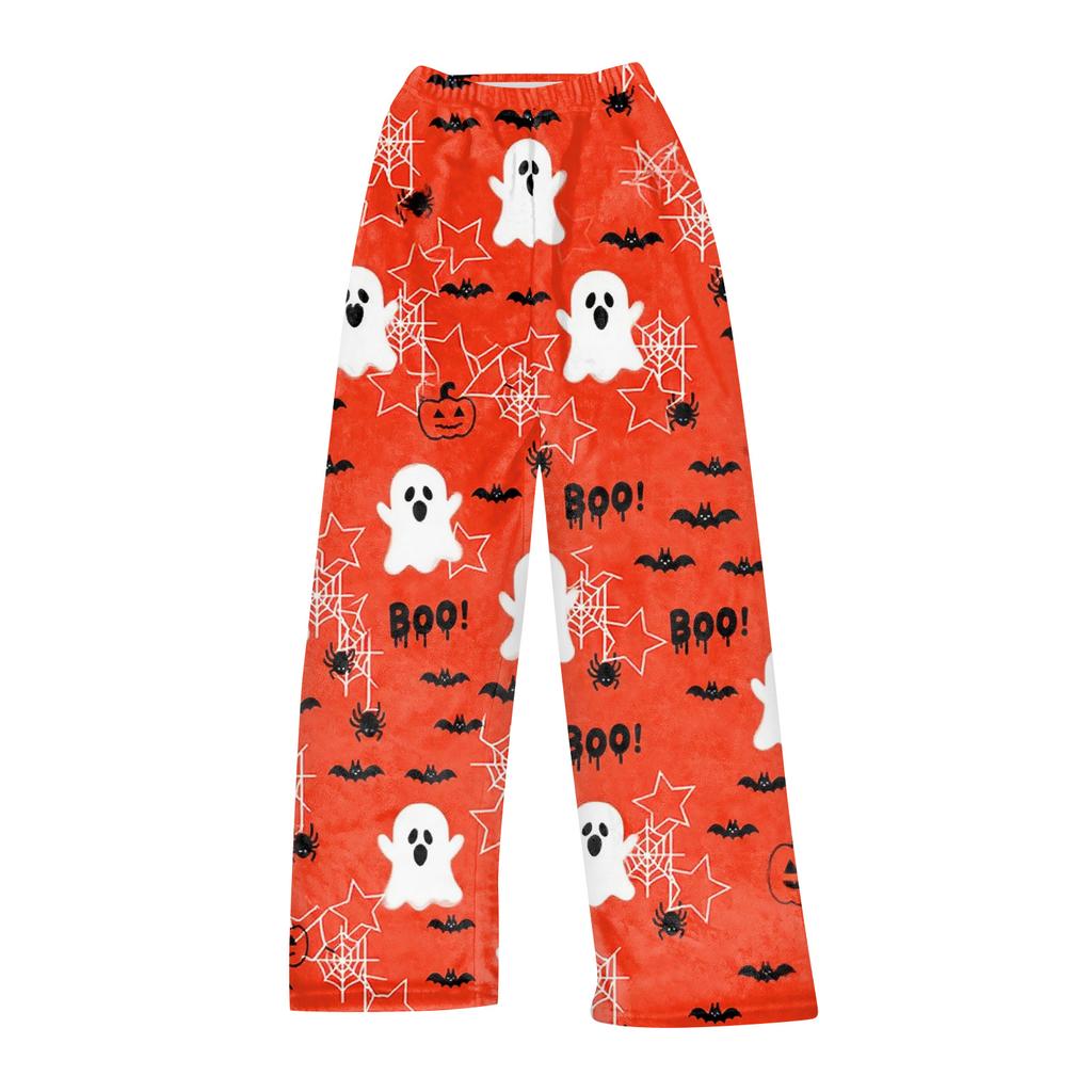 Women Winter Plaid Pants Full Length Long Trousers Sports Pants