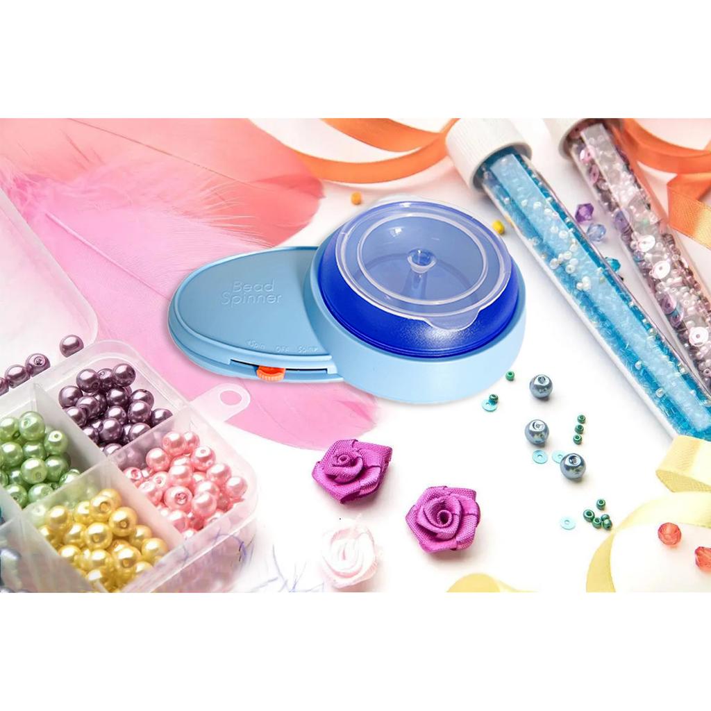 Macchina elettrica per infilare perline Kit porta-filo per perline Kit spinner con ciotole per perline Kit di aghi Per la creazione di collane e Artigianato fai-da-te