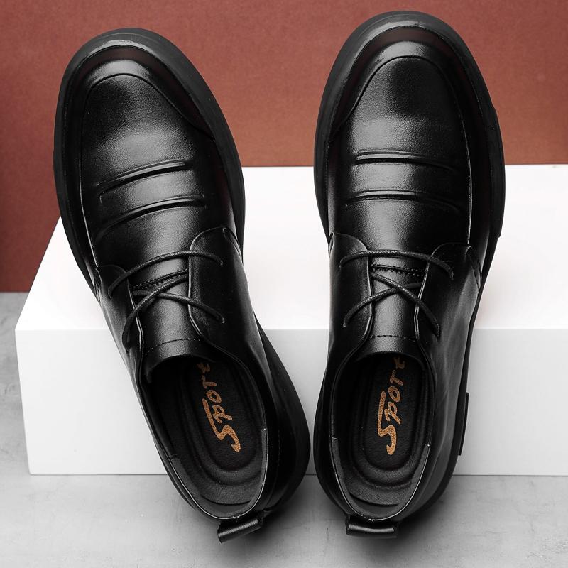 Fashion Official Website Hot Selling Men's Thick Soled Loafers Versatile Men's Sports Leisure Shoes High-end Genuine Leather Shoes