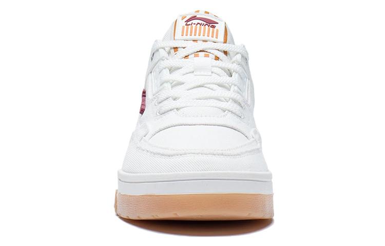 Li Ning Qitian Qi Tian Abrasion Resistant, Lightweight, And Breathable Low top Skateboard Shoes Men's Ecru AGCS079-5