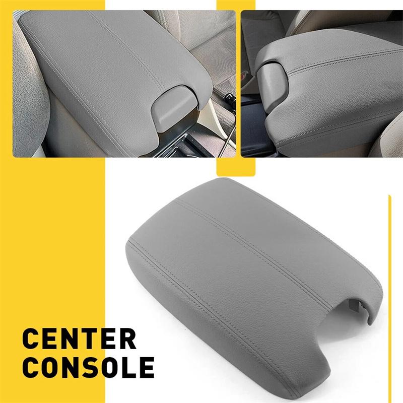 Car Armrest Center Console Lid Leather Armrest For Honda Accord Replacement Cover 2008 2009 2010 2011 2012 Center Console Cover серый