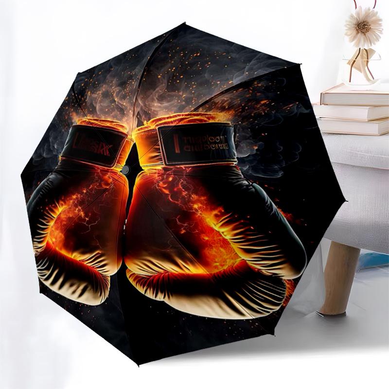 Boxing Gloves with Automatic Umbrella: Perfect for Fans, Travelers, Everyday Use - Foldable Design, 8-Bone Frame, Ideal Gift for Festivals11
