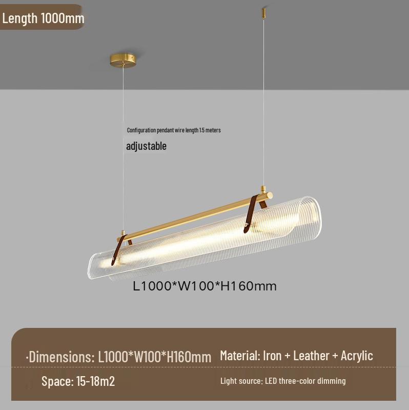 Modern Italian Minimalist Linear Pendant Light for Restaurant or Office