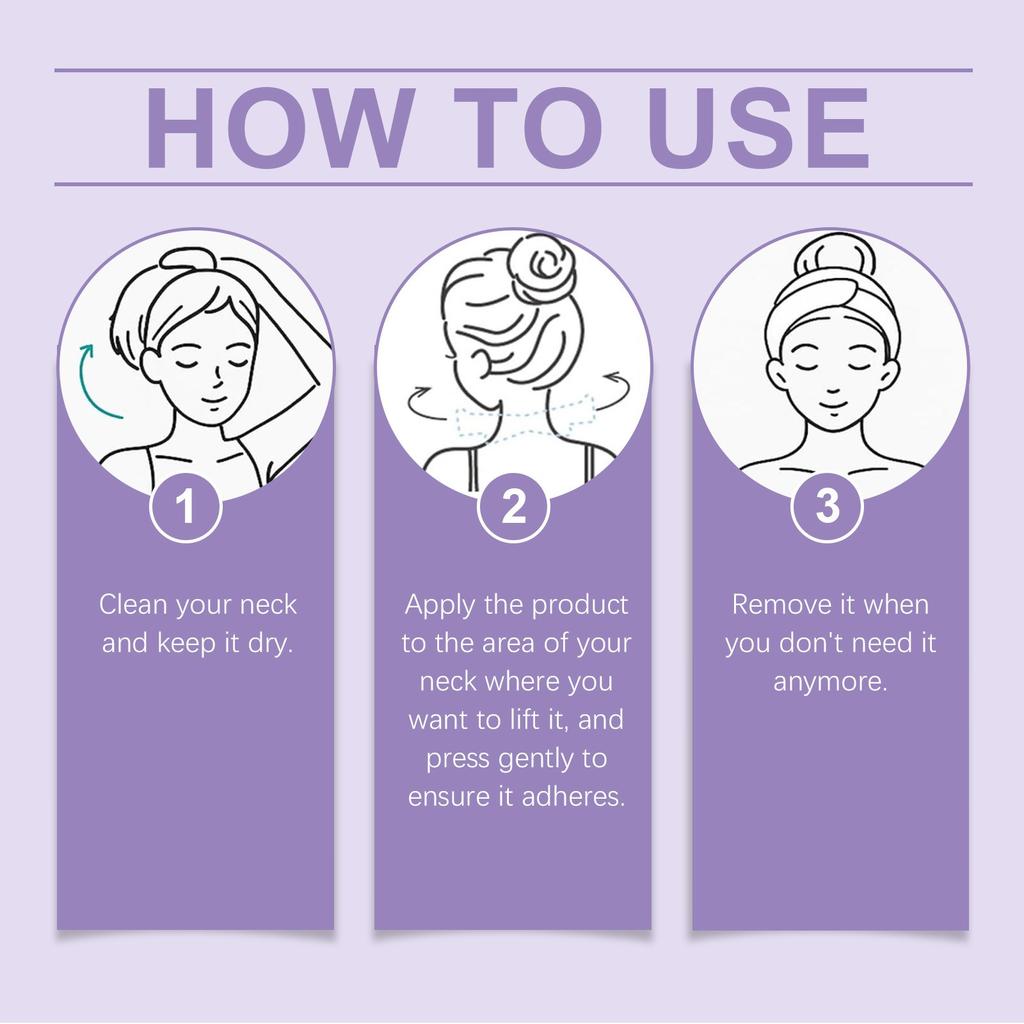Facial Shaping Patches, Natural Firming Strips, 20 Neck Lifting Patches Neck Tape