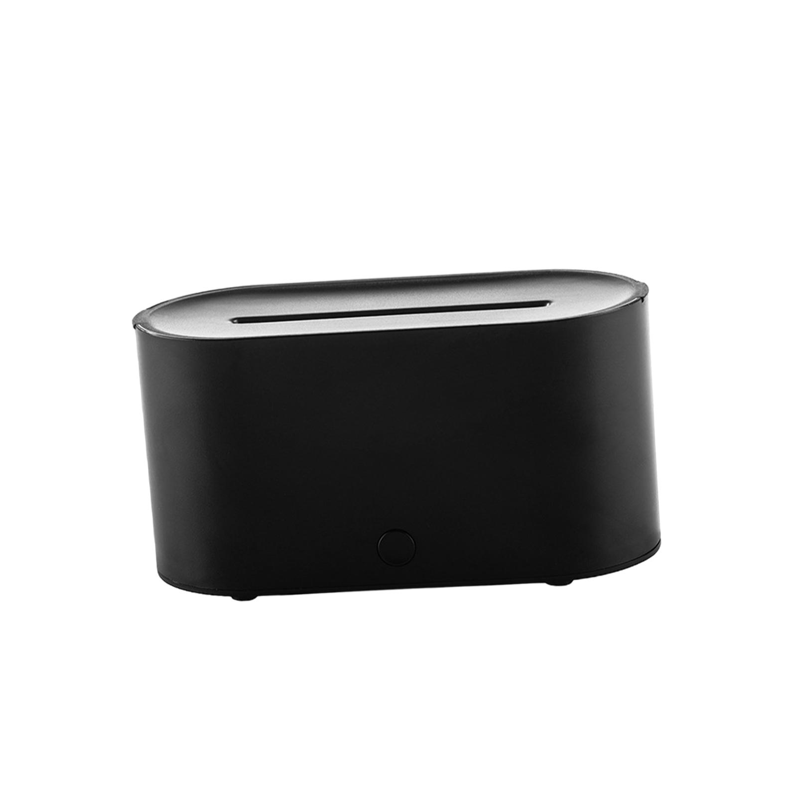 

Увлажнитель с диффузором пламени, цветное пламя 130 мл, имитация пламени со светом, увлажнитель воздуха для гостиной, офиса, рабочего стола, йоги, СПА чёрный