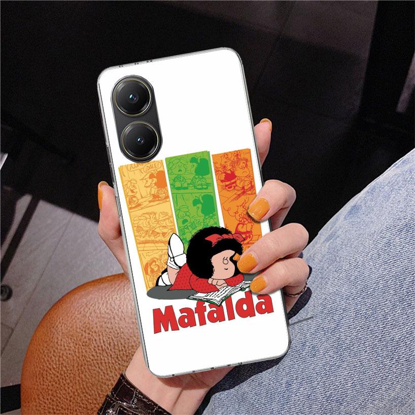 Cartoon Cute Mafalda Phone Case For Xiaomi Poco X7 X6 X5 Pro F7 Ultra Redmi 15C 15 13C 13 12C 12 10 10A 10C 9 9A 9C 9T Cover Poc