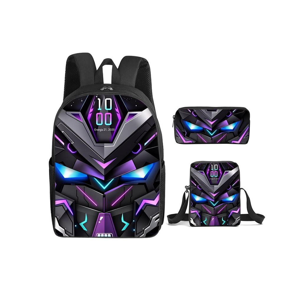 Mechanische Robots Print 3 Stuks/Set Rugzak met Schoudertassen, Etui voor Jongen/Meisje Beste Cadeau Cartoon Student Schooltassen
