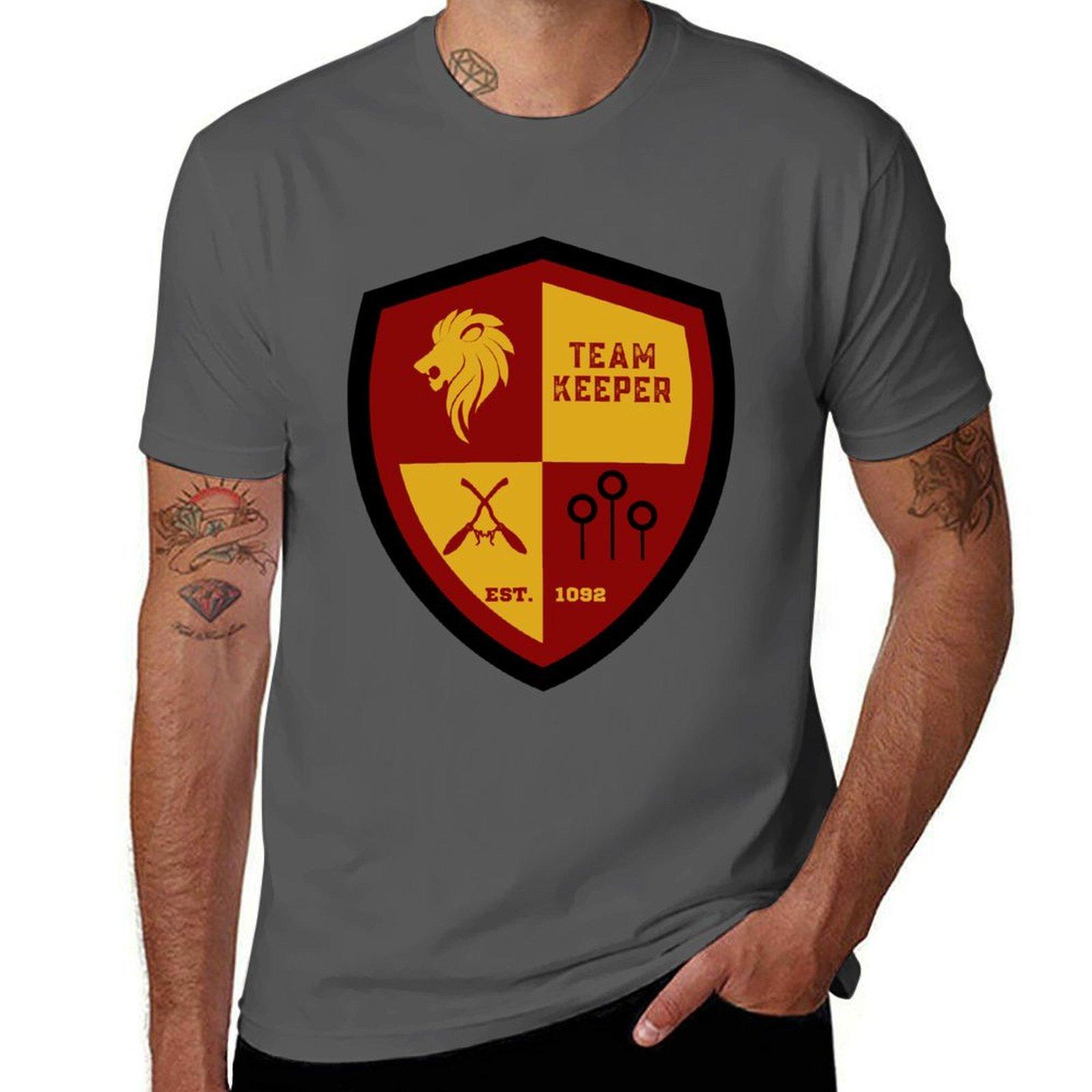 

Team Keeper Red and Golden T-Shirt black cotton t-shirt plain for man package t shirt man luxury T-Shirt 4XL