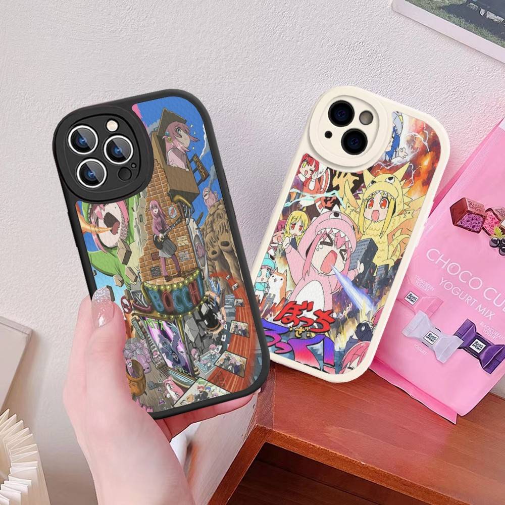 Singer B-Bocchi The Rock Leather Phone Case For IPhone 16 14 15 Pro Plus 13 12 11 Pro Max Silicone Cover