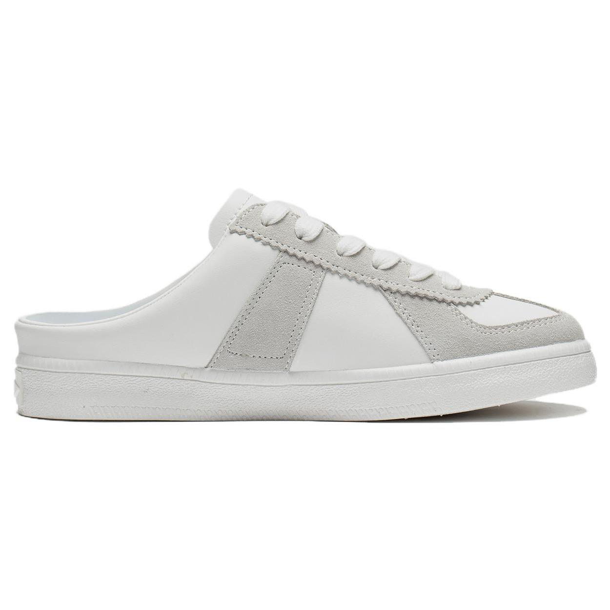 

Новые тапочки LiNing German Army Trainers, износостойкие, низкие, слипоны с открытой пяткой, обувь для скейтборда, женские, бело-серые AGCT158-2 36