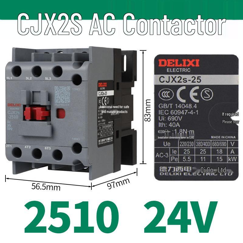 DELIXI CJX2S Series AC Contactor (380V/220V/110V/36V/24V)
