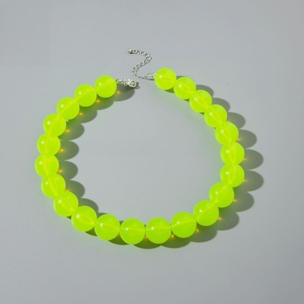 Adjustable Length Bohemia Bead Necklace Elegant Round Necklace Colourful Choker  Women Fashion