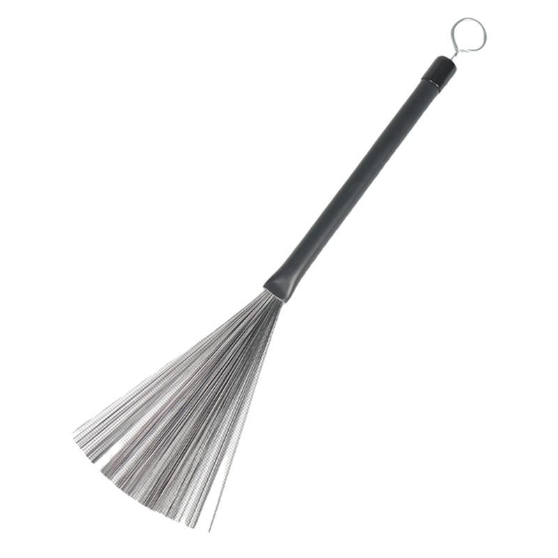 1Pair Drum Wire Brushes Retractable Drum Wire Stick Drum Stick Brush with Comfortable Handles Drum Accessory