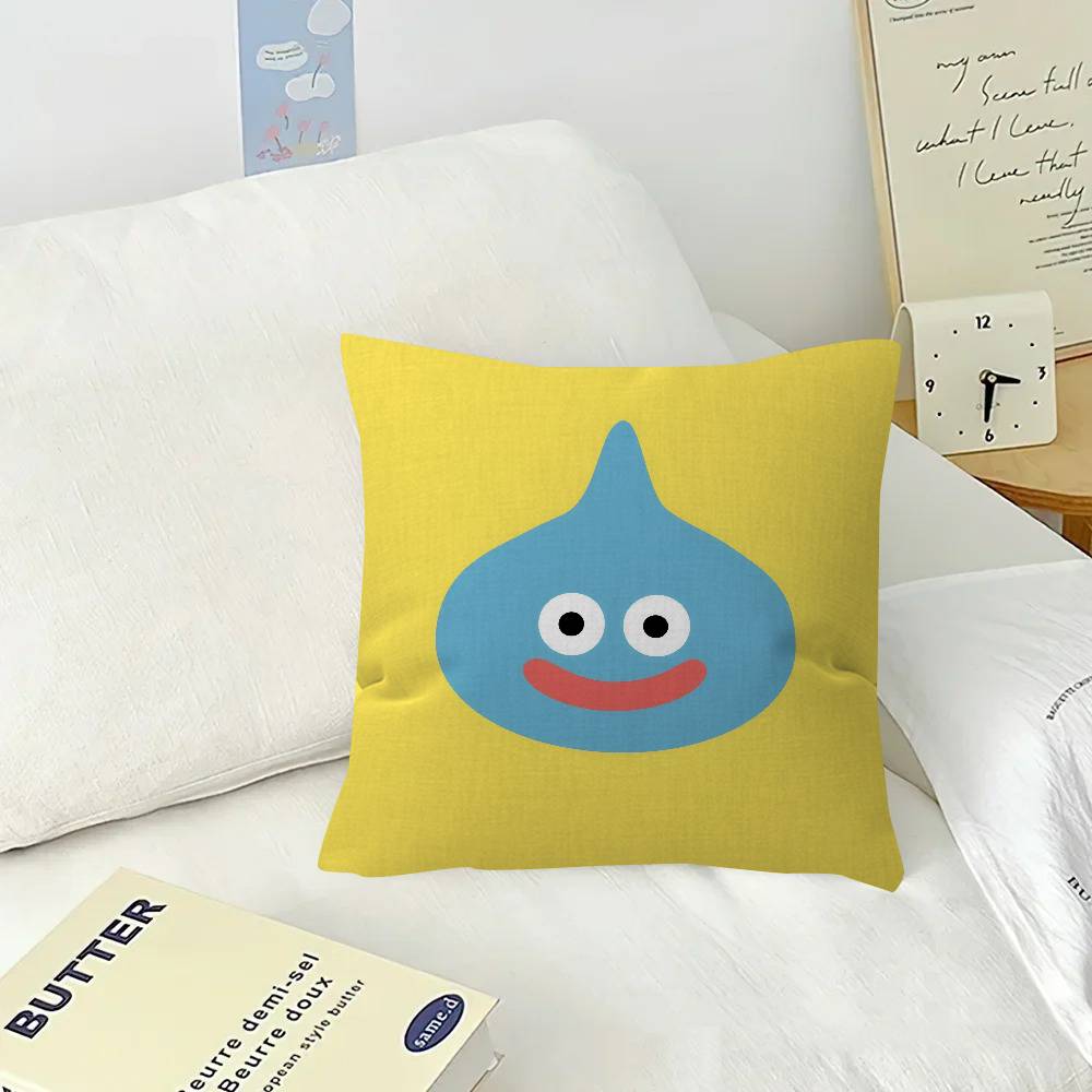 Cartoon Ddragon Quest Children  Pillow Covers Cartoon Sofa Decorative Home Doublesided Printing Short Plush Cute Cushion Cover