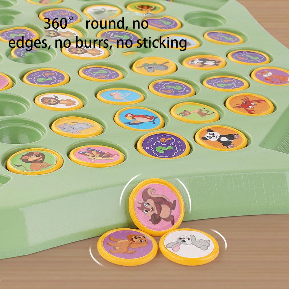 Juego de ajedrez con memoria de 54 cartas con diseño de animales y frutas, para 2 a 4 jugadores, pensamiento lógico, aprendizaje cognitivo y de animales