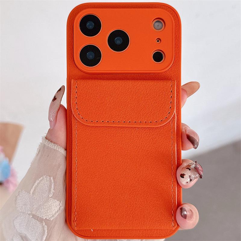iPhone 17 Pro Max Lychee Pattern Card Holder Case, Fits Apple 11/12/13/14/15/16