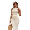 Fashion New Arrival Fashionable Knitted Tassel Vest Skirt Suit Knitted Vest and Skirt Set