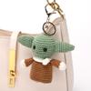 Knitted Baby Yoda Doll Keychain: Woolen Car Pendant & Bag Accessory