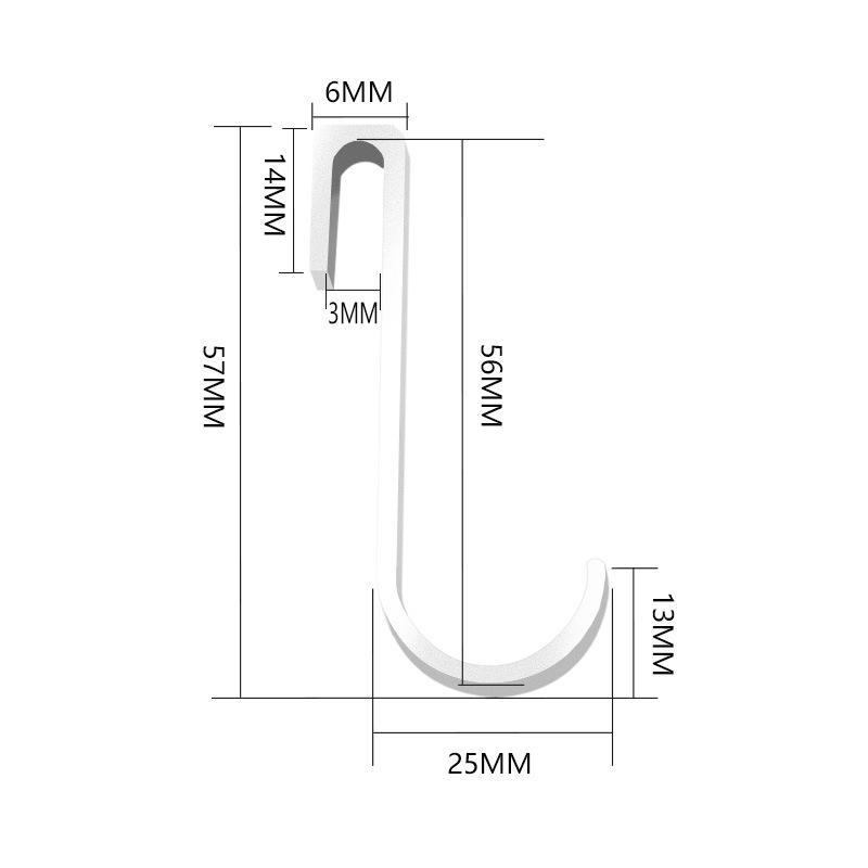 

5Pcs Space Aluminum Multi-Purpose Hooks, Shelf Rack Hooks for Organizing Storage серебряный