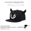 Unisex Smiling Face And Cow Horn Hip-hop Hats Spring Autumn Outdoor Adjustable Casual Baseball Caps Trucker Caps Sunscreen Hat