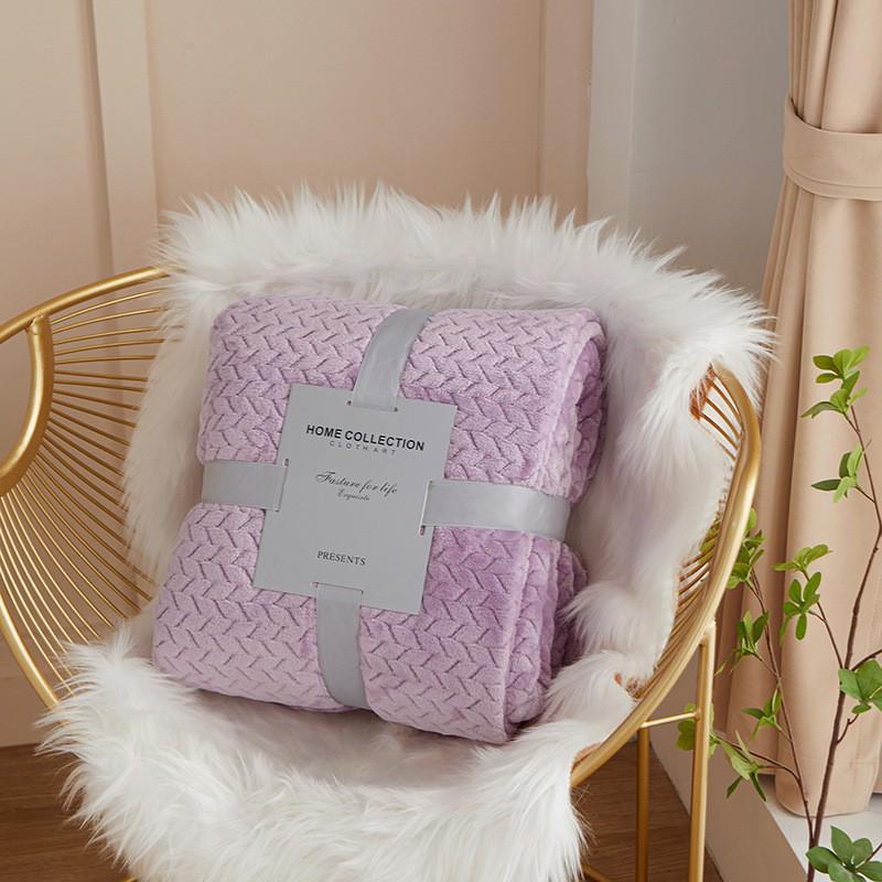 Thickened Flannel Wheat Ear Blanket for Office & Air Conditioning Use