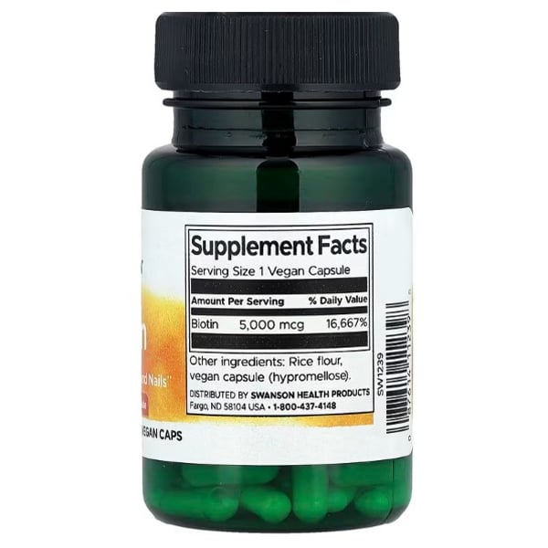 Biotin, Biotin 5000, Swanson 100caps (36280063)