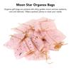 100pcs Sparkling Golden Moon Star Organza Bags For Jewelry Gold Drawstring Pouches For Wedding Christmas Candy Gift Bags Packing