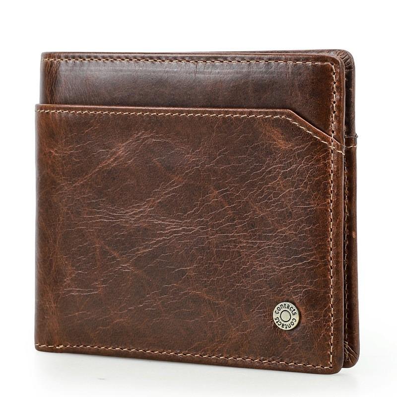 Full Grain Color Changing Cowhide RFID Anti-theft Brush Spanning Men s Wallets Genuine Leather Multi Slot Wallet 12x2x10 кофейный