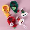 Pet Christmas Hat And Scarf Set for Small Dogs Cats Winter Knitted Santa Hat