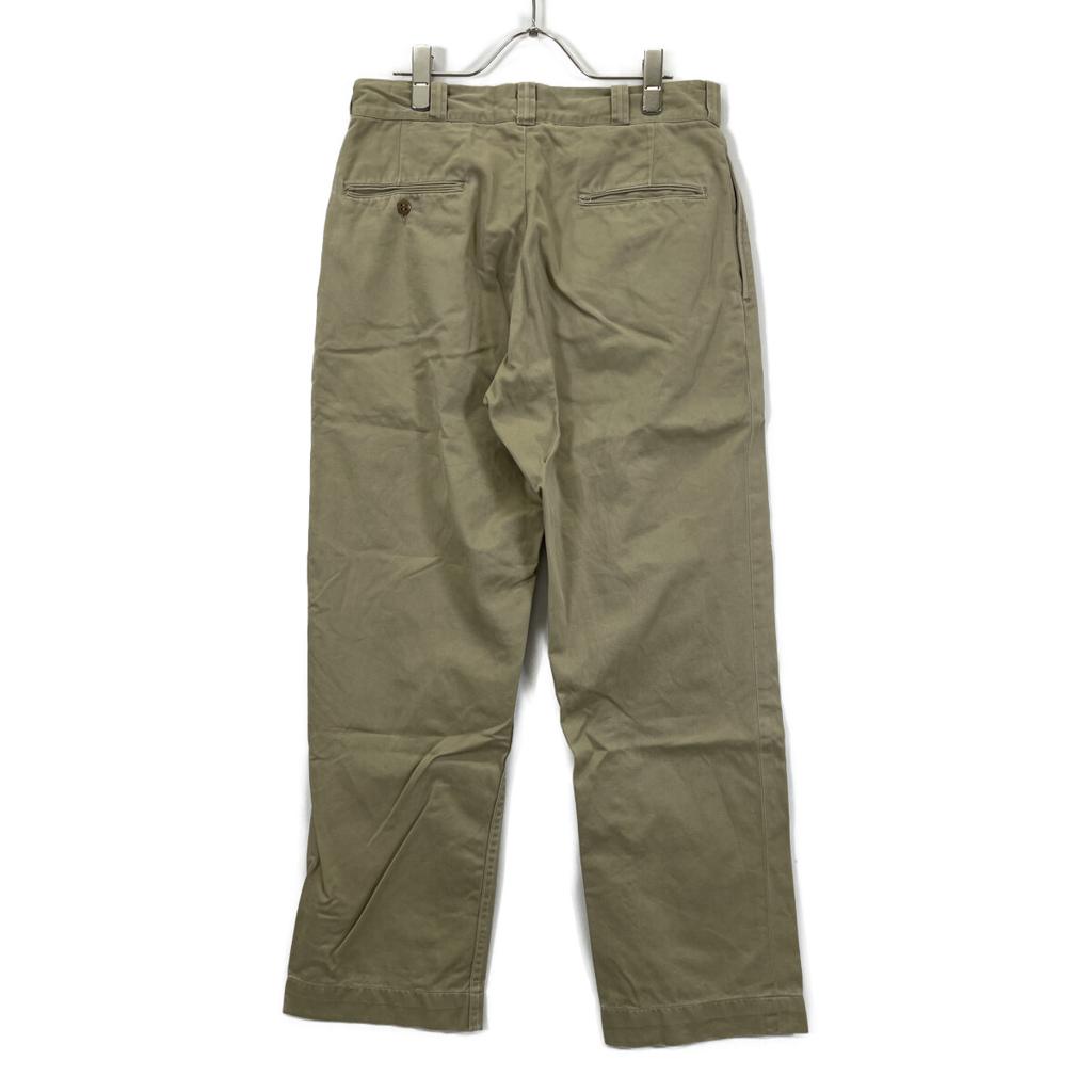 U.S.ARMY 60's Beige M-45 Chino Pants with RAPID Double Claw Zipper and 4 Pockets Bottoms Not Written beigeUsed