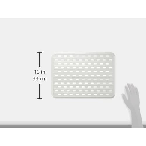 Risu Sink Mat, White, W32.5 x D45 x H0.9cm, H&H Drainer, Made in Japan