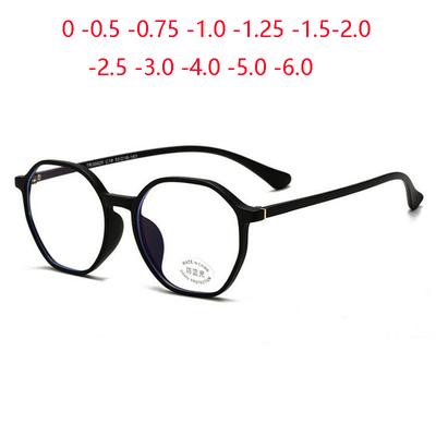 TR90 Polygon Anti-blue Light Computer Glasses Women Men Prescription Spectacle Diopter 0 To -6 Lightweight Durable