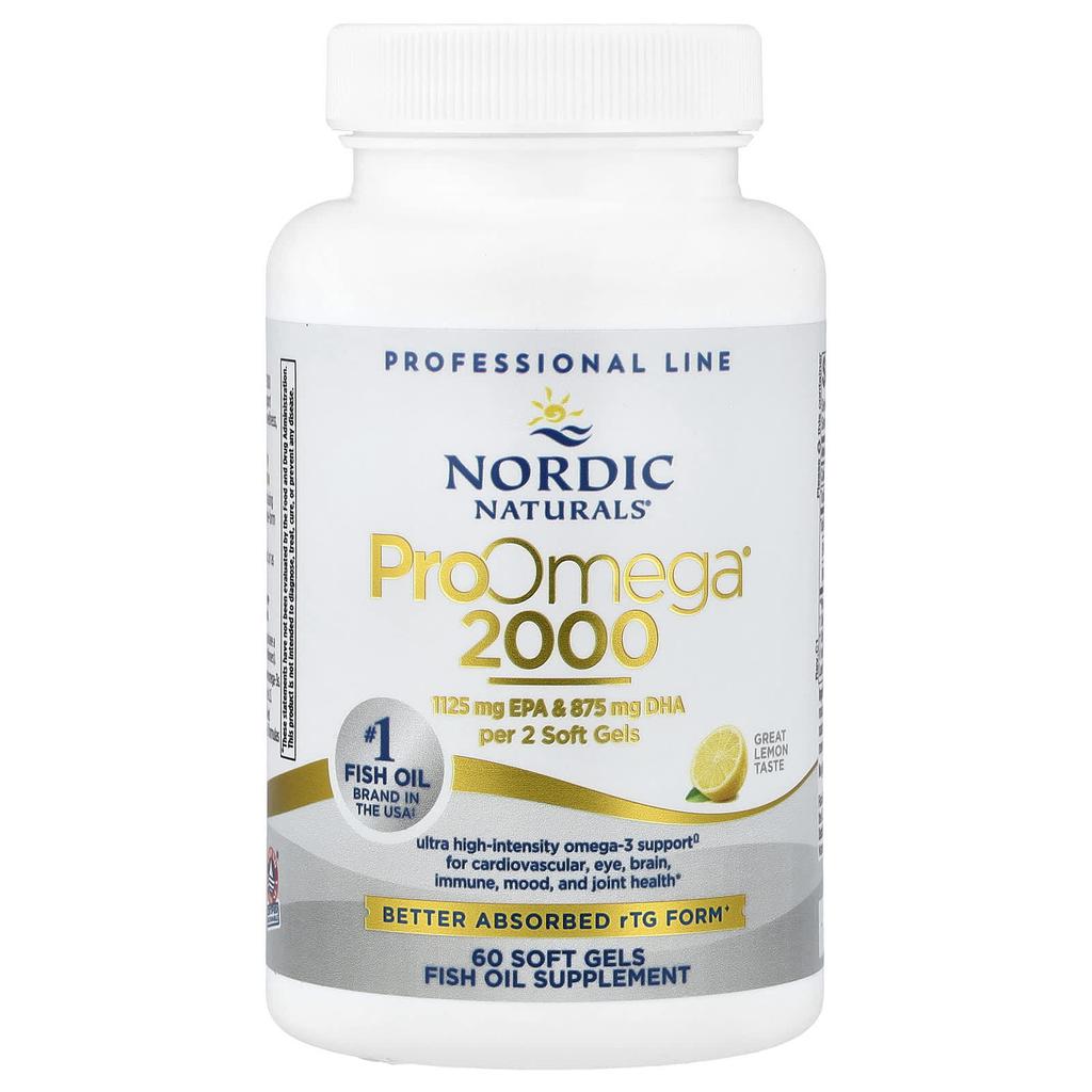 Proomega® 2000, Lemon Flavor, 60 Softgels (1,075 Mg Per Softgel)